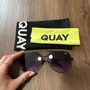 Quay Australia Black and Purple Sunglasses